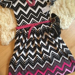 Lularoe Large Amelia Dipped Ombré Unicorn HOT PINK